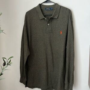Polo by Ralph Lauren Men's Green Long Sleeve Shirt